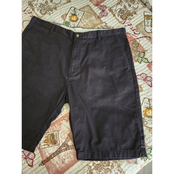 Volcom Shorts Corpo Class Style Vintage Black Bermuda Flat Front Men's Size 38 - Picture 9 of 16